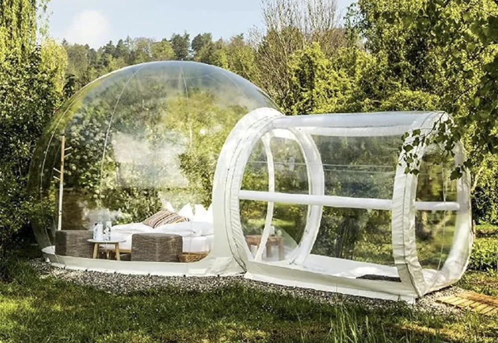 single tunnel bubble tent